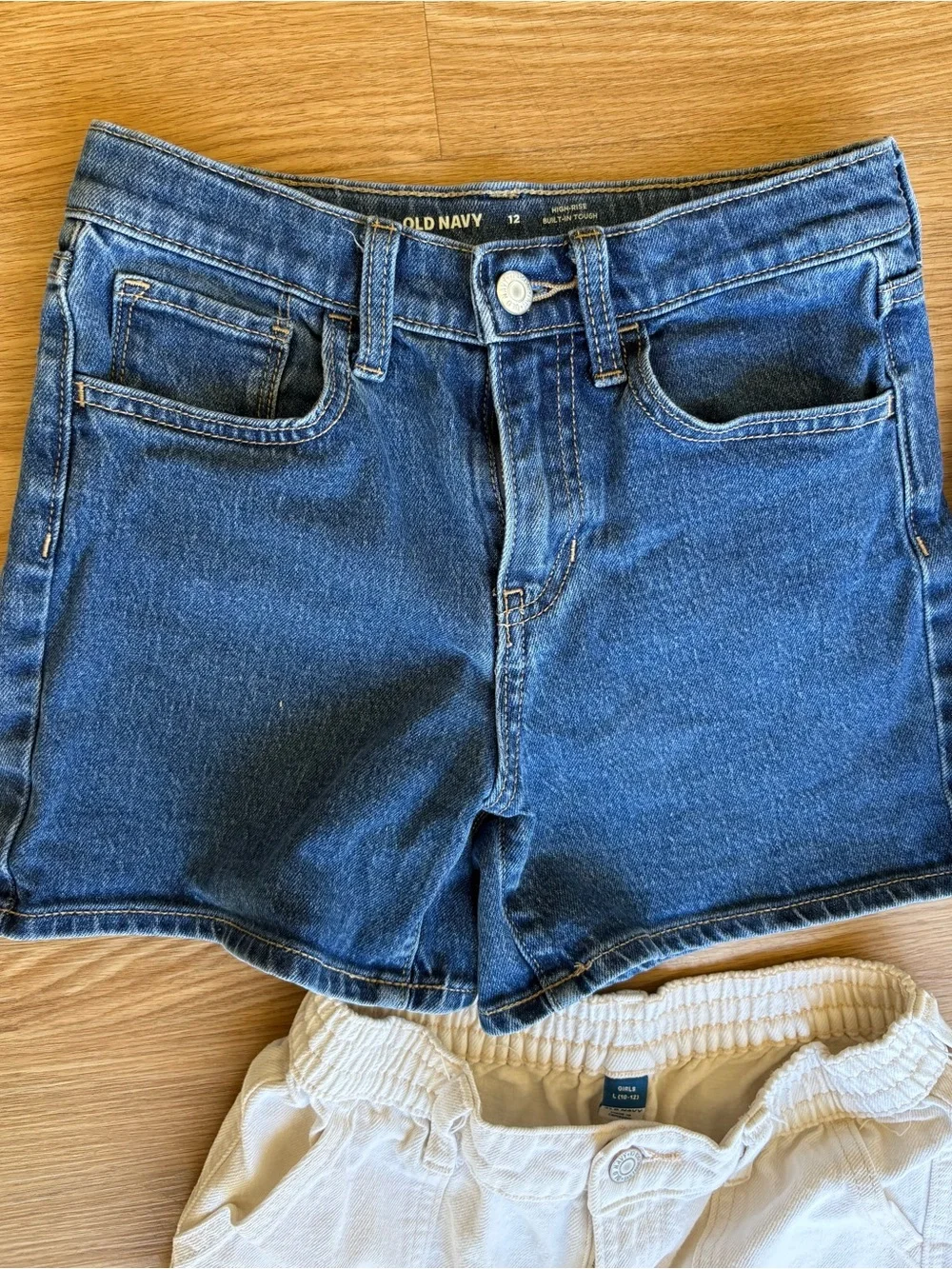 Old Navy Kids Shorts Bundle - Denim, Black, Cream, Girls size 12